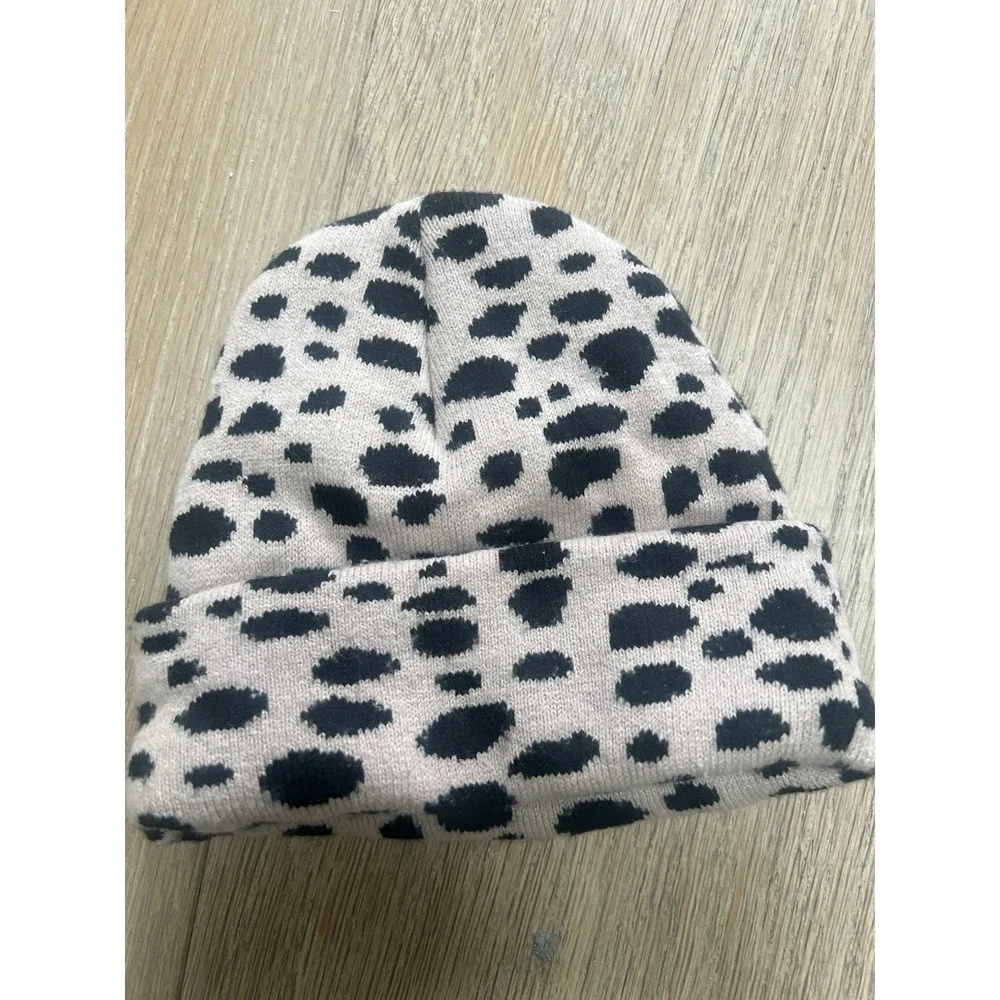 Girls Kids Herschel Leopard Print Winter Hat - Excellent Condition‎